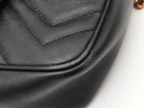 Gucci Mini Marmont Chevron Quilted Matelasse Black Leather Crossbody Eb0826wrxdu