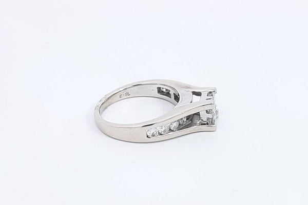 1.34 Cttw Diamond & 14k White Gold Engagement Ring 5.7 Grams Size 6 Fw1124wrxdu