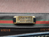 Loewe Velazquez Top Handle Bag In Brown & Black Leather Fw09262zxdu