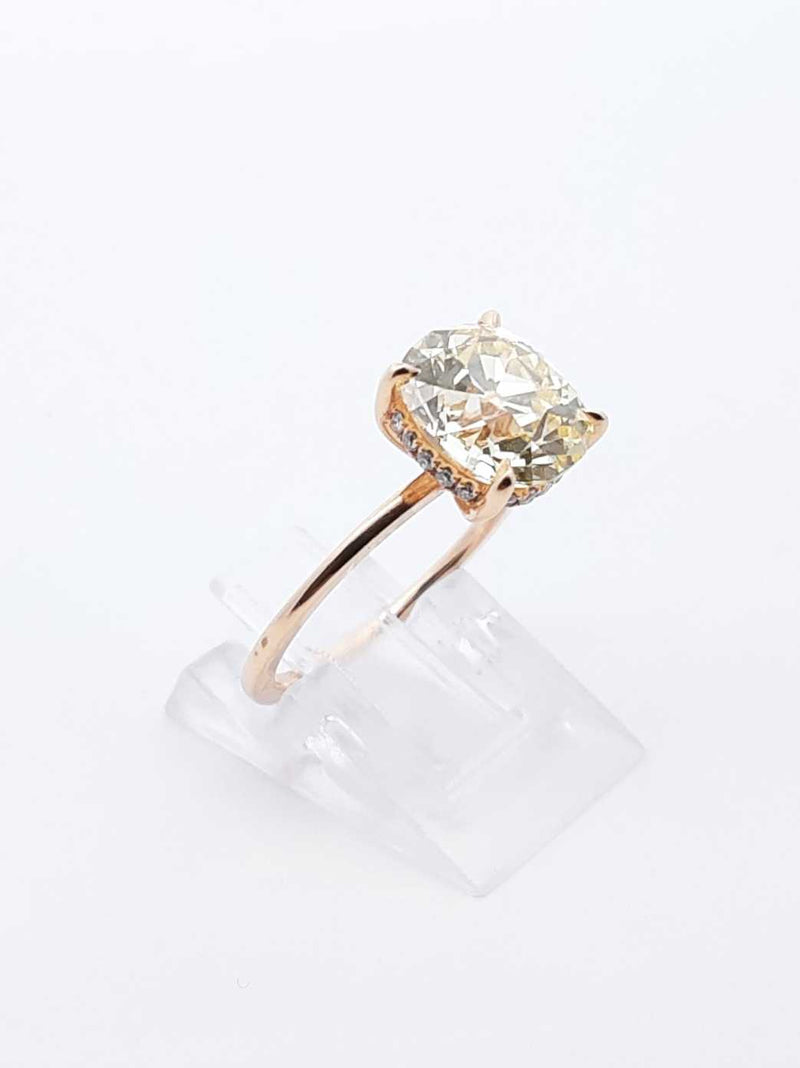 3.38 Cttw Old Mine Diamond & 14k Gold Ring & Cert 2.6 Grams Size 6 Fw0725rzxzdu