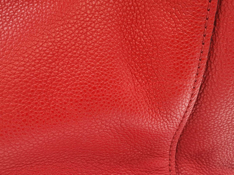 Prada 2 Way Red Vitello Daino Leather Tote Bag Do0725porde