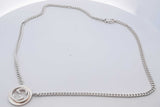 Gucci Interlocking G Sterling Silver Pendant Necklace 18.7g 17.5 Inch Eb0226crdu