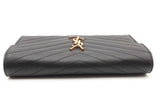 Yves Saint Laurent Matelasse Chevron Quilted Wallet With Chain Eb0726orxsa