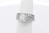1.67cttw Diamond Wedding Set In 14k White Gold 8.7 Grams Size 4.75 Eb0526lcxzsa