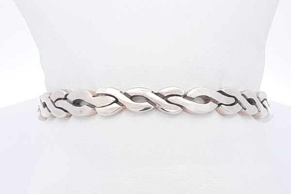 Sterling Silver Braided Link Bracelet 7.5 Inch 36.3 Grams Eb1023lxsa