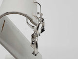 King Baby Punk Spikes 0.925 Silver 7.8g Hoop Leverback Earrings Do0726wxde