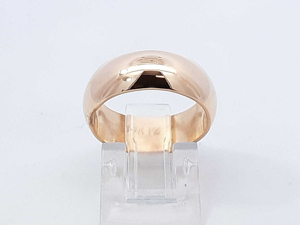 14k Yellow Gold Wide Wedding Band 6.9 Grams Size 6 Fw0425ozxdu