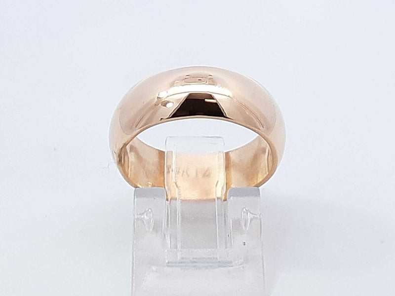 14k Yellow Gold Wide Wedding Band 6.9 Grams Size 6 Fw0425ozxdu