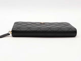 Chanel Caviar Zip Around Wallet Black Aa0826wrzsa