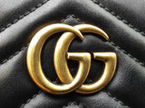 Gucci Marmont Mini Gg Crossbody Bag In Black Matelassé Leather Fw0626pxzdu