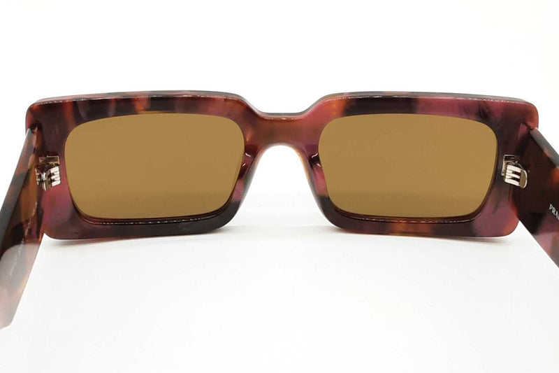 Prada Spr A07  Sunglasses In Mahogany & Violet Eb1225rxde