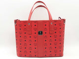 Mcm Reversible Liz Tote Red With Pochette Handbag Aa1225orzsa