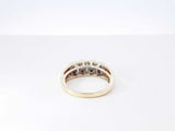 0.27 Cttw Diamond & 10k Yellow Gold Multi Row Cocktail Ring 3.6 Grams Size 7 Fw0726pxzdu