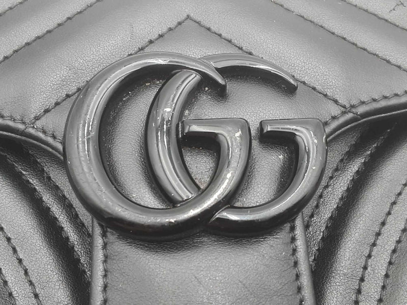 Gucci Gg Marmont Medium Black Shoulder Bag Sd0625irzsa
