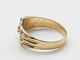 0.02 Carat Natural Diamond 14k Yellow Gold 1.7g Nugget Ring Size 4.5 Do0526lcrde