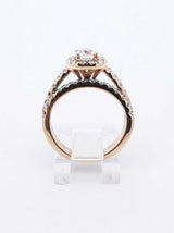 1.36 Cttw Diamond & 14k Gold Halo Ring With Cert 6.3 Grams Size 5.25 Fw0625rwzdu