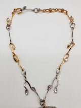 Louis Vuitton Leaf Mirror Crystals Metal Alloy 80.0g Long Chain Do1125wxzde