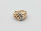 0.08cttw Diamond 18k Yellow Gold Ring 7.1g Size 7.5 Vc0226plrmia