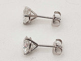 2.00 Cttw Lab Grown Diamonds 14k White Gold 1.1g Stud Earrings Do0723srxde