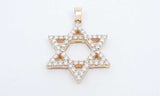 14k Yellow Gold Star Of David Lab Grown Diamond Pendant Ebllordu 144030007273