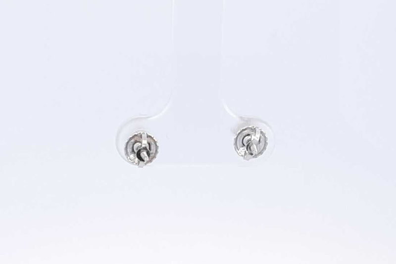 Approx. 0.5ctw Lab Grown Diamond Stud Screw Back Earrings 14k Wg 0.7g Eb624wexsa