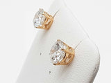 3.04 Cttw Lab Grown Diamonds 14k Yg 1.5g Push Back Stud Earrings Do0726rrxde