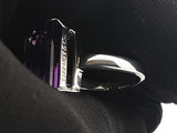 Tiffany & Co. Sparklers Amethyst & Silver Cocktail Ring 6.5g Size 6 Fw1026wrxdu