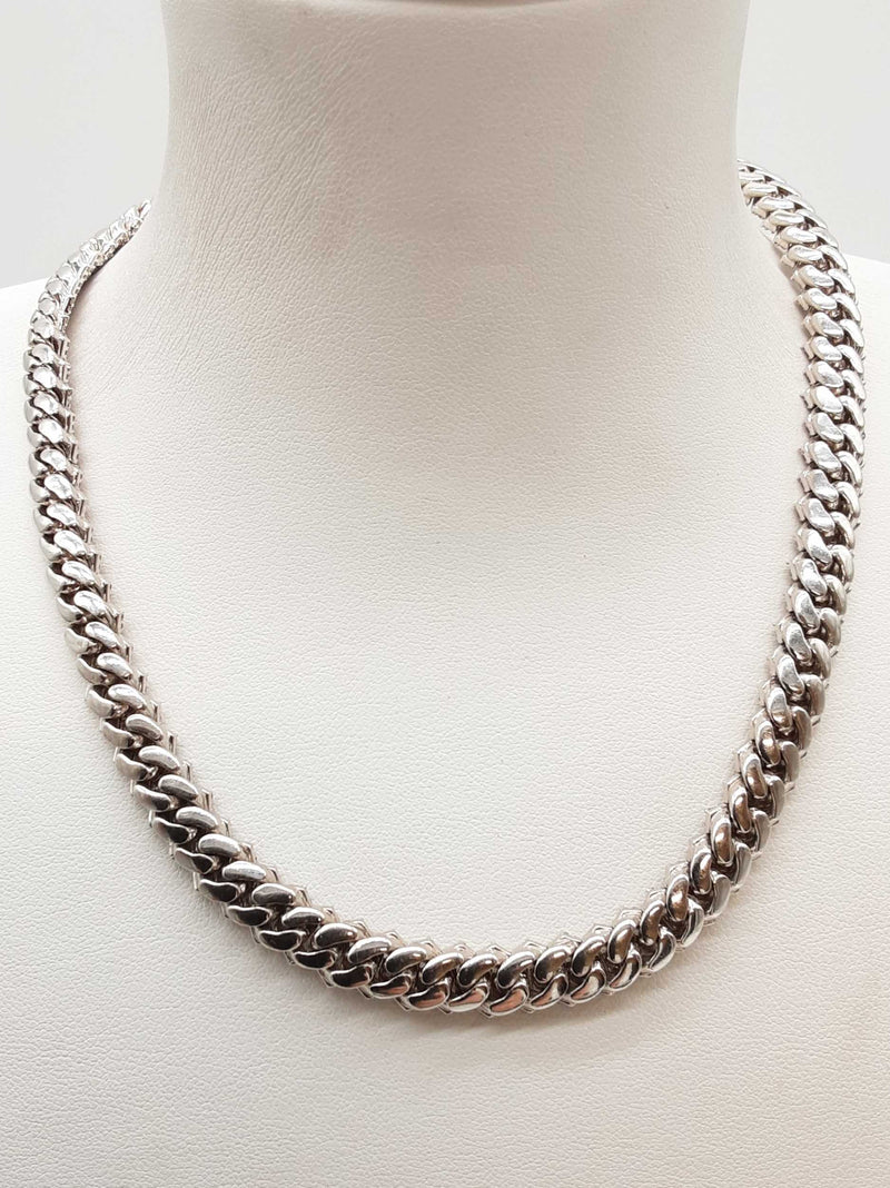 17.33 Cttw Diamonds 14k White Gold 66.7g Solid Cuban Chain 15 In Do0625woxzde