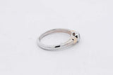 0.13ctw Diamond Bezel Set Ring In 14k White Gold 3.3 Grams Size 6.5 Eb0626orxsa