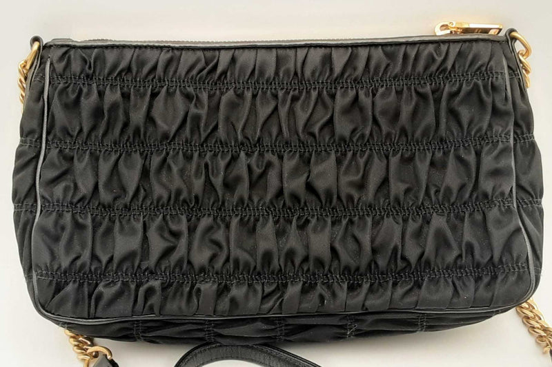 Prada Tessuto Nylon Gaufre Crossbody In Black Eb0425wxzsa