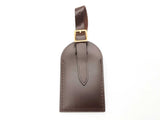Louis Vuitton Dark Brown Leather Luggage Tag Sd1225rzde