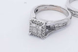 1.3cttw Diamond Wedding Set In 14k White Gold 9.9 Grams Size 7 Eb0326wxzdu
