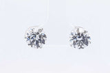 3.72ctw Lab Grown Diamond Screwback Stud Earrings 14k White Gold 2.3g Eb1125oexdu