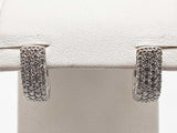 0.70 Cttw Lab Grown Diamonds 0.925 Silver 3.9g Hoop Clasp Earrings Do0525srde