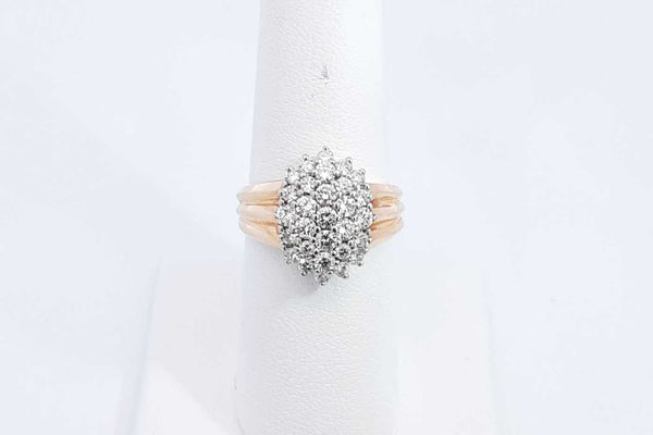 Approx. 2.0ctw Diamond Ring In 14k Yellow Gold 5.98 Grams Size 7 Eb1223rxzsa