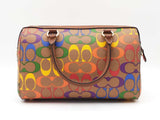 Coach Rowan Limited Edition Pride Satchel In Rainbow Signature Coated Canvas Fw0826lcrdu