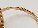 Synthetic White Opal Rubies 14k Yellow Gold 4.4g Ring Size 6.5 Do0325cxzde