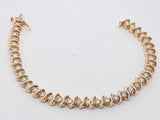 3.04cttw Diamond S Link Tennis Bracelet 14k Yellow Gold 14.5g 7 Inch Eb0526cxzsa