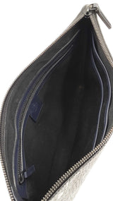 Mcm Wrist Pouch In Visetos Camo Floral Coated Canvas Fw1225lzxdu