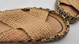 Fendi Raffia Ff Woven Crisscross Slides Size 41 Eb0825rxdu