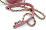 Chanel Quilted Pink Lambskin Vanity Crown Crossbody Bag Eb1026oxxzsa