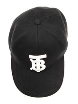 Burberry Tb White Embroidered Logo Black Cotton Baseball Hat Size Lg Do0526lxzde