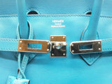Hermes Birkin 25 Bleu Brighton Blue Swift Palladium Handbag Do1225lrrxzde