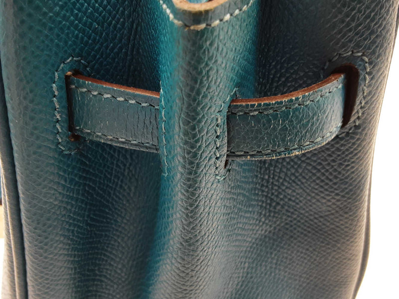 Hermes Birkin 25 Mykonos Blue Epsom Palladium Handbag Do0925lsxzxde