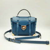 Michael Kors Blue Medium Manhattan Satchel Crossbody Lh0824ixde