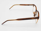 Thom Browne Rectangular Walnut Brown Gold Frame Glasses Do0626lrxde