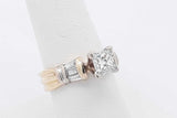 1.04ctw Princess Cut Diamond Ring In 14k Yellow Gold 6.5g Size 7.5 Eb1225loxzsa