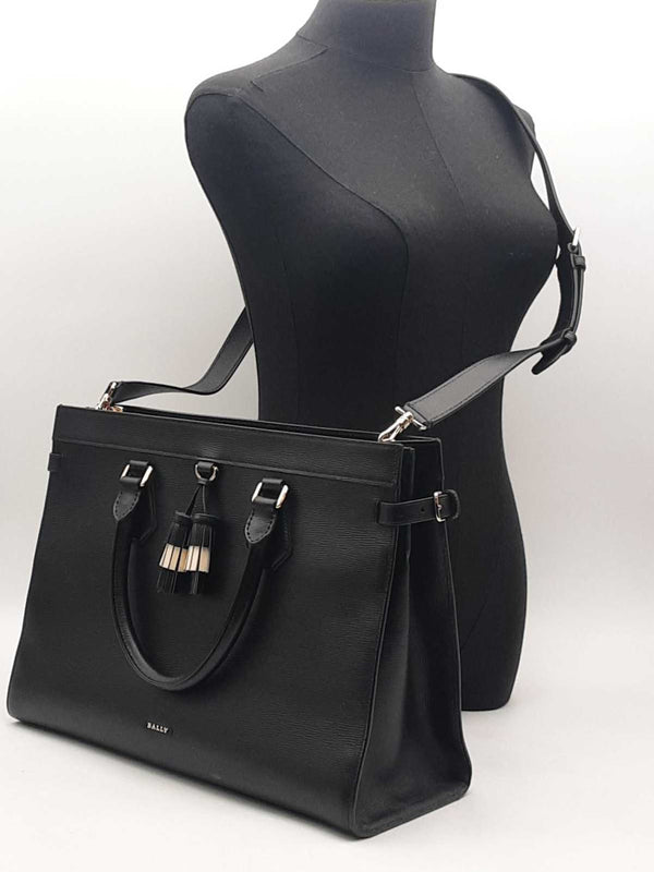 Bally Satchel Tabby Crossbody Black Aa0525ozxsa