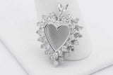 0.9cttw Diamond Heart Pendant In 14k White Gold 4.5 Grams Eb0925orxsa