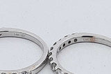 2.2cttw Diamond Wedding Trio Set In 14k White Gold 6.1 Grams Size 5 Eb0726exzsa